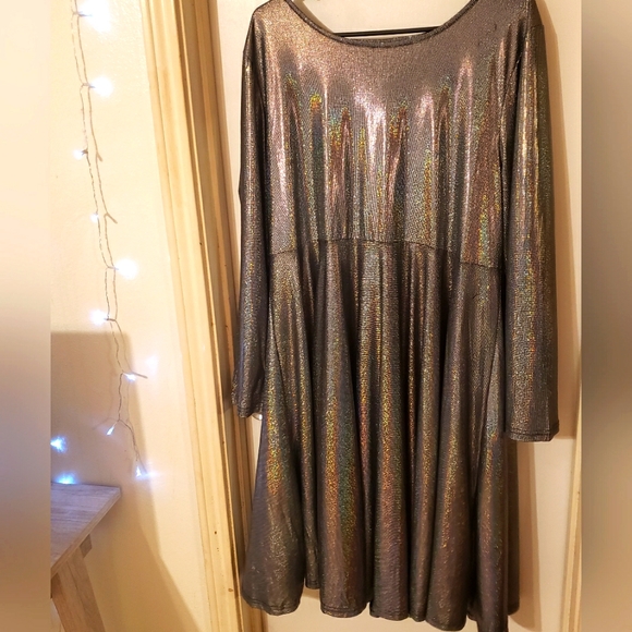 SHEIN Dresses & Skirts - Plus Metallic Fit and Flare Dress